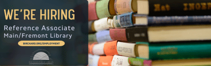 We're hiring a Reference Associate in Adult Services