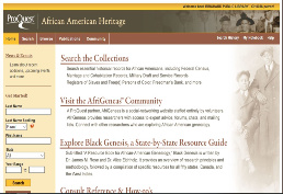 Picture of African American Heritage Homepage